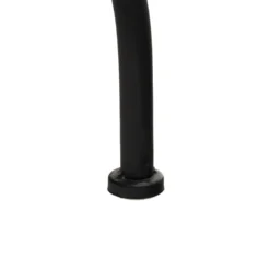 Set giardino Bistrot tavolo rotondo 60 cm e 2 sedie in metallo Nero e Top in ceramica Effetto Marmo Grigio