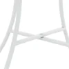 Set giardino Bistrot tavolo rotondo 60 cm e 2 sedie in metallo Bianco e Top in ceramica Effetto Marmo Bianco