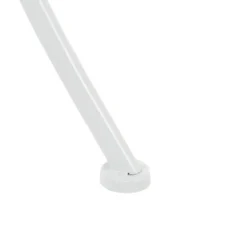 Set giardino Bistrot tavolo rotondo 60 cm e 2 sedie in metallo Bianco e Top in ceramica Effetto Marmo Bianco