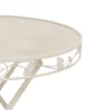 Set giardino Bistrot Tavolo rotondo 70 cm e 2 sedie richiudibili in metallo Crema Design Liberty