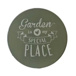 Set giardino Bistrot tavolo rotondo 60 cm e 2 sedie in metallo Verde Salvia