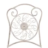 Set giardino Bistrot Tavolo rotondo 60 cm e 2 sedie richiudibili in metallo Bianco Decapato