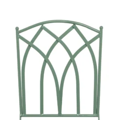 Set giardino Bistrot Tavolo rotondo 60 cm e 2 sedie pieghevoli in metallo Verde Design Liberty