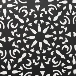 Set giardino Bistrot Tavolo rotondo 60 cm e 2 sedie richiudibili in metallo Nero Design Liberty