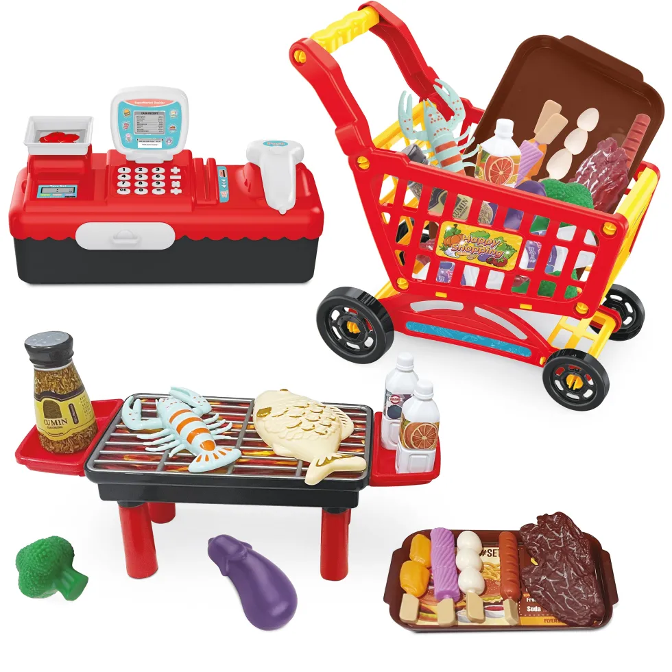 Set Gioco Frutta Shopping/Spesa & Griglia 17 Pezzi Educativi