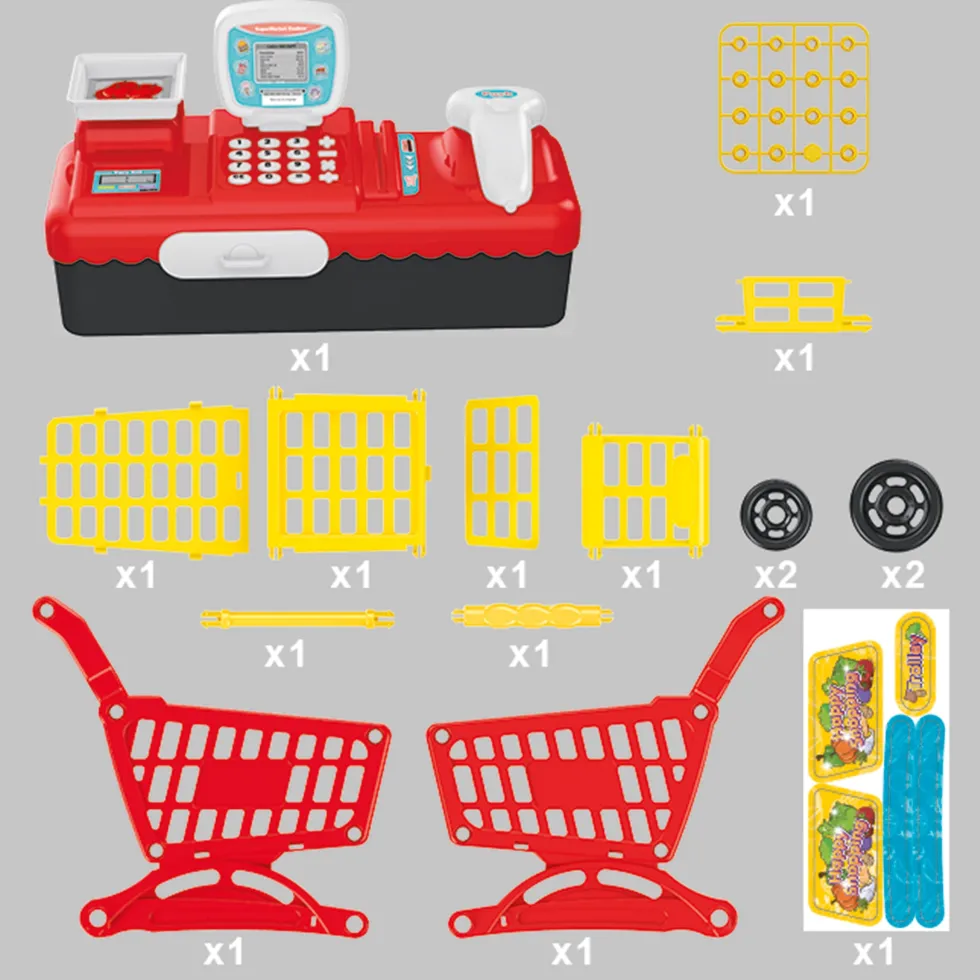 Set Gioco Frutta Shopping/Spesa & Griglia 17 Pezzi Educativi