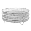 Set 3 Griglie in Acciaio Inox per Friggitrice ad Aria h4,5 cm diametro 20 cm