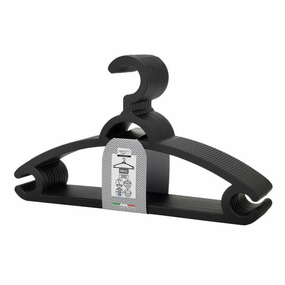 Set 10 Grucce Elite in Polipropilene Nero 41 cm