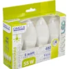 Set 4 Lampade Led a candela 6 Watt E14 4000°K