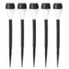 Set 5 Lampade Solari LED da Giardino con Picchetto Luce Calda