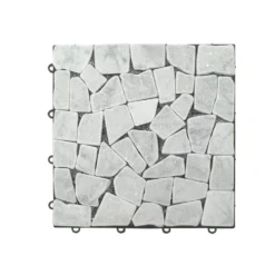 Set 6 mattonelle ad Incastro in pietra Bianca 30x30cm