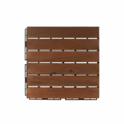 Set 6 mattonelle in legno di Acacia Scuro 30x30cm