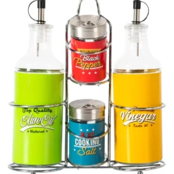 Set Menage 4 contenitori con stand Linea Vintage