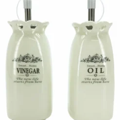 Set olio e aceto in ceramica h13 cm