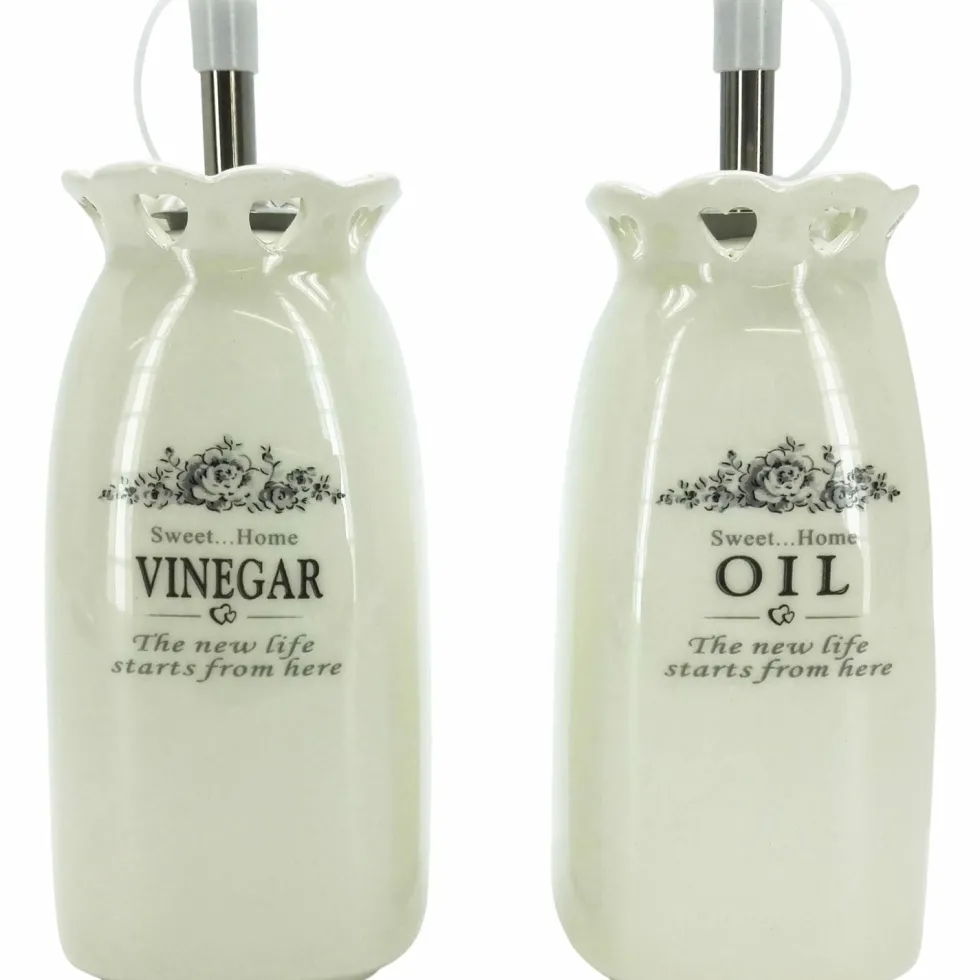Set olio e aceto in ceramica h13 cm
