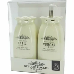 Set olio e aceto in ceramica h13 cm