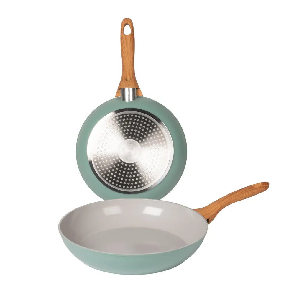 Set 2 Padelle Antiaderenti Kaitlyn Linea Wood Style diametro 24/28 cm