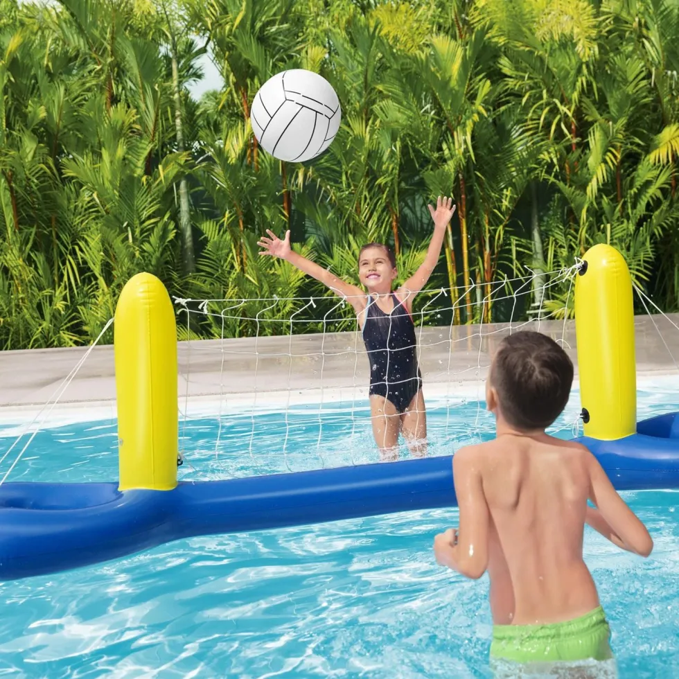 Set Pallavolo Gonfiabile per Piscina con palla 244x64 cm