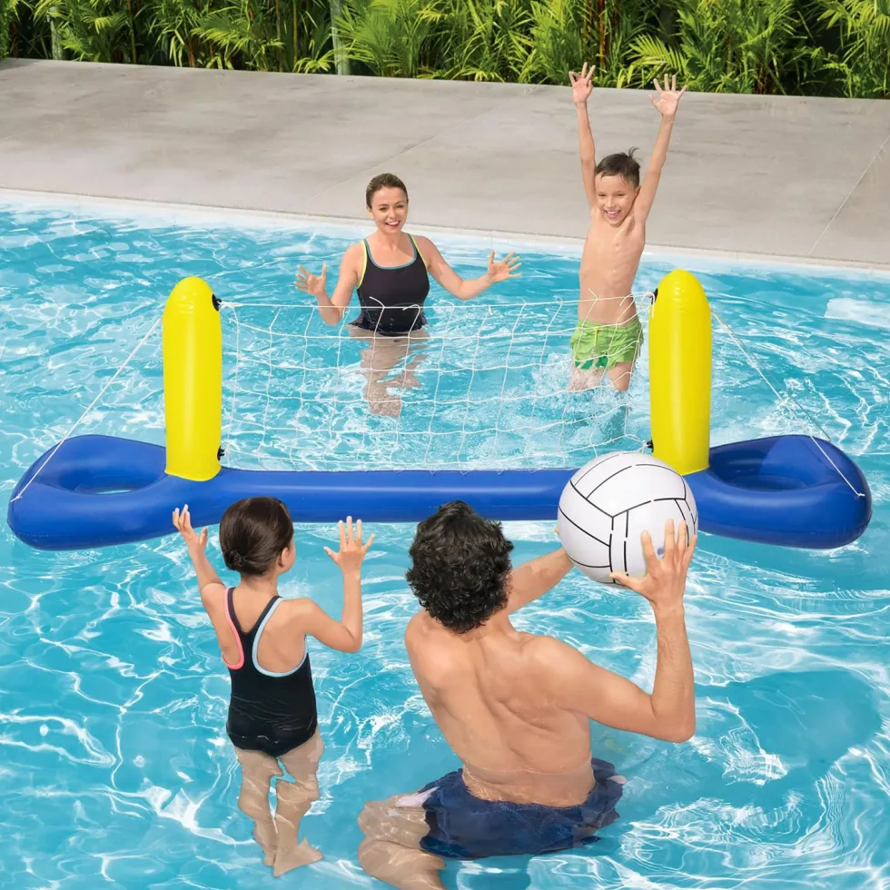 Set Pallavolo Gonfiabile per Piscina con palla 244x64 cm