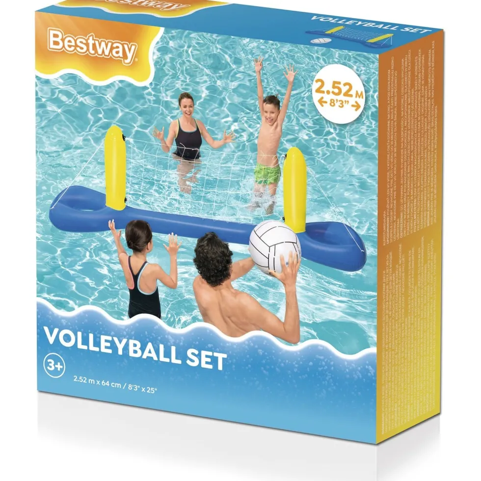 Set Pallavolo Gonfiabile per Piscina con palla 244x64 cm