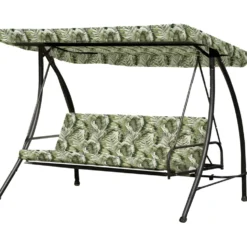 Set Ricambio Cuscini e Tettuccio per Dondolo 4 Posti Sfoderabile Tropical