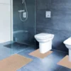 Set tappeti bagno Poppy Tortora Sophie Maison 3 pezzi