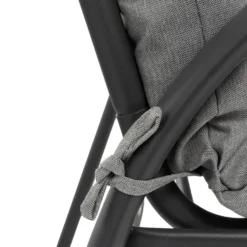 Set Tavolo da Giardino 6 Sedie con Ombrellone Grigio
