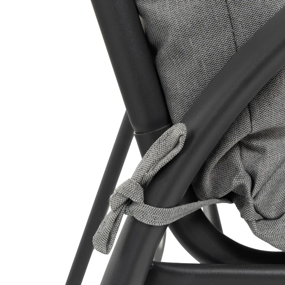 Set Tavolo da Giardino 6 Sedie con Ombrellone Grigio