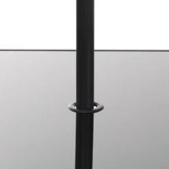 Set Tavolo da Giardino 6 Sedie con Ombrellone Grigio