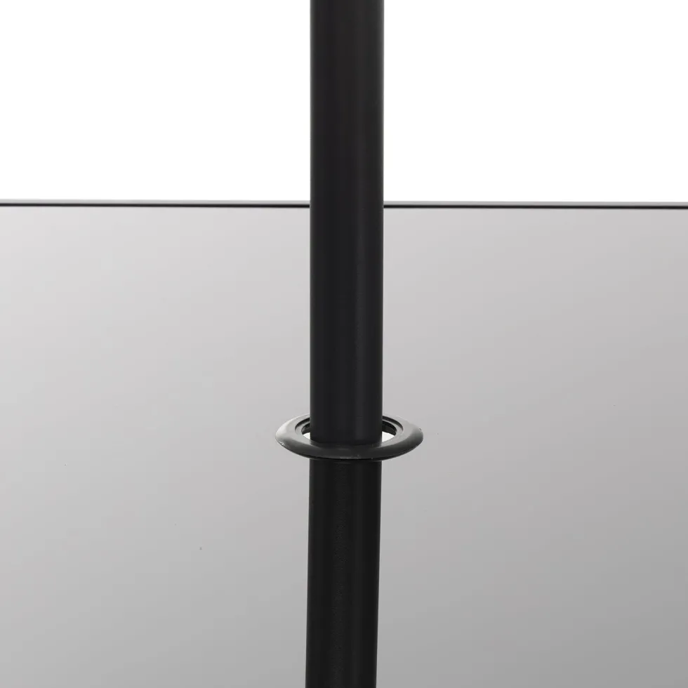 Set Tavolo da Giardino 6 Sedie con Ombrellone Grigio