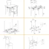 Set Tavolo da pranzo 70x70 cm e 2 sedie in metallo e MDF Rovere Cadiz