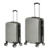 Set 2 Trolley Semirigido Grigio in ABS con 4 ruote