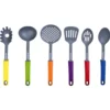Set Utensili da Cucina in Nylon con Stand Grigio 7 Pezzi