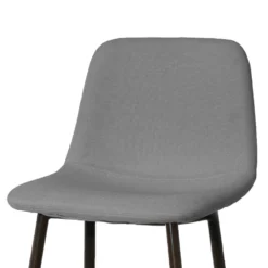 Sgabello Alto tessuto in Lino Grigio