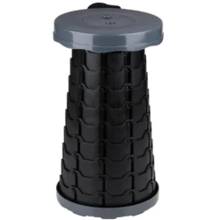 Sgabello Pieghevole Telescopico Nero