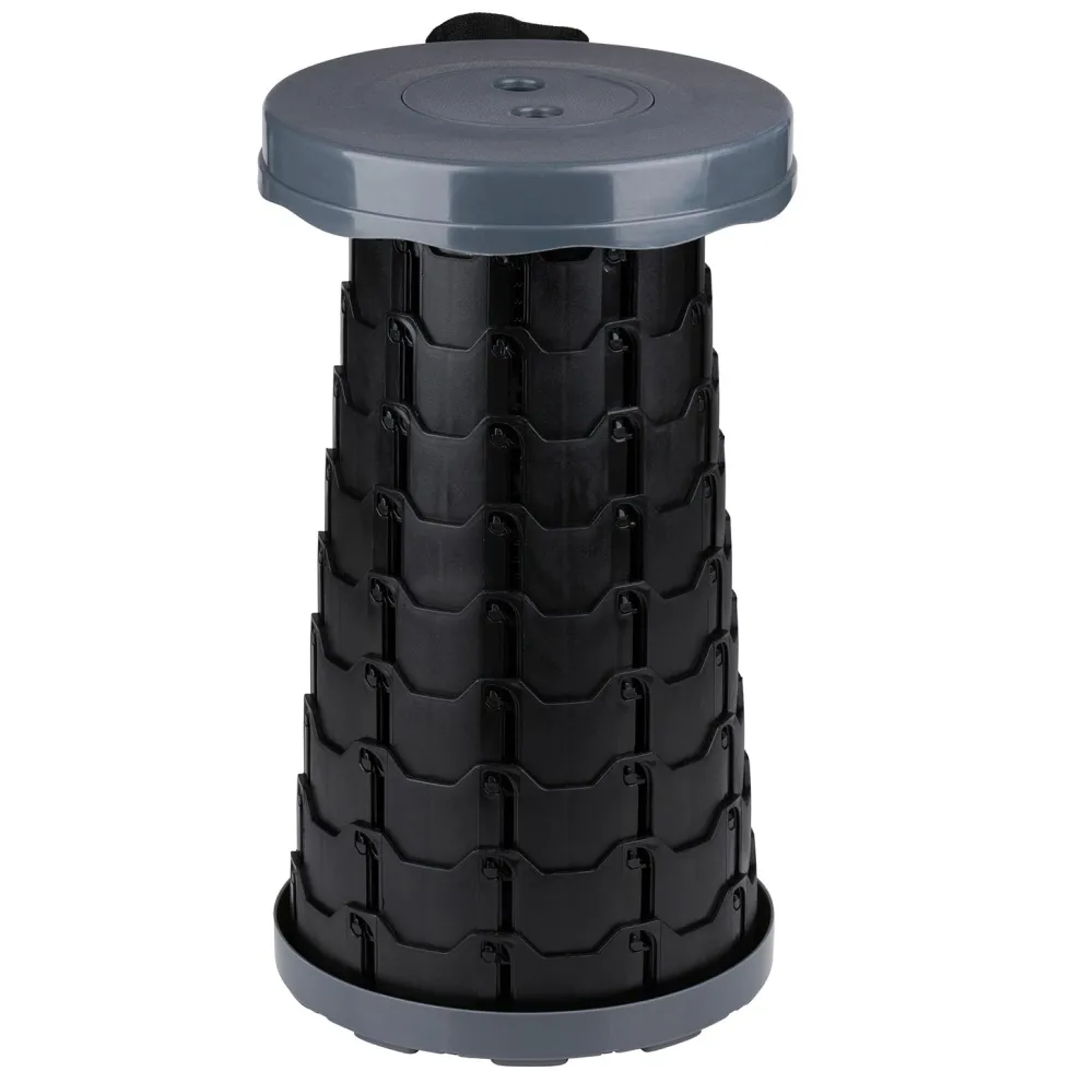 Sgabello Pieghevole Telescopico Nero