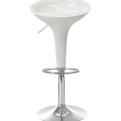 Sgabello Regolabile ABS e Metallo Bianco