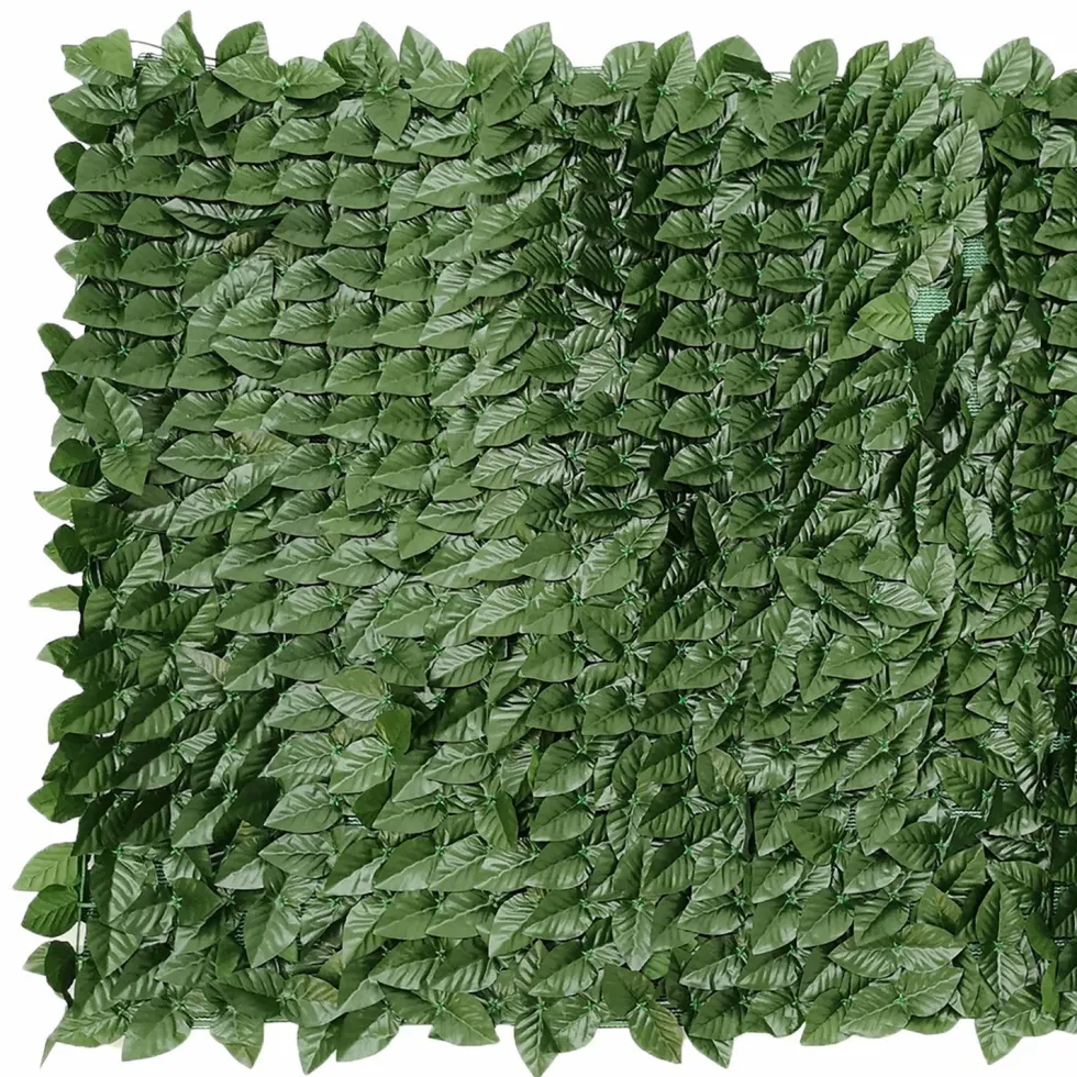 Siepe Artificiale con foglie e rete ombreggiante h100x300 cm