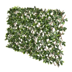 Siepe Artificiale Estensibile Foglie di Mirto Cerato h90x180 cm