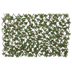 Siepe Artificiale Estensibile con Foglie h90x180 cm