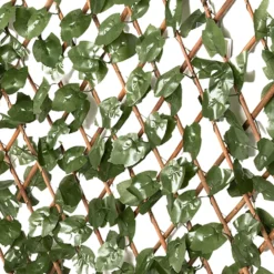 Siepe Artificiale Estensibile con Foglie di Acero h90x180 cm