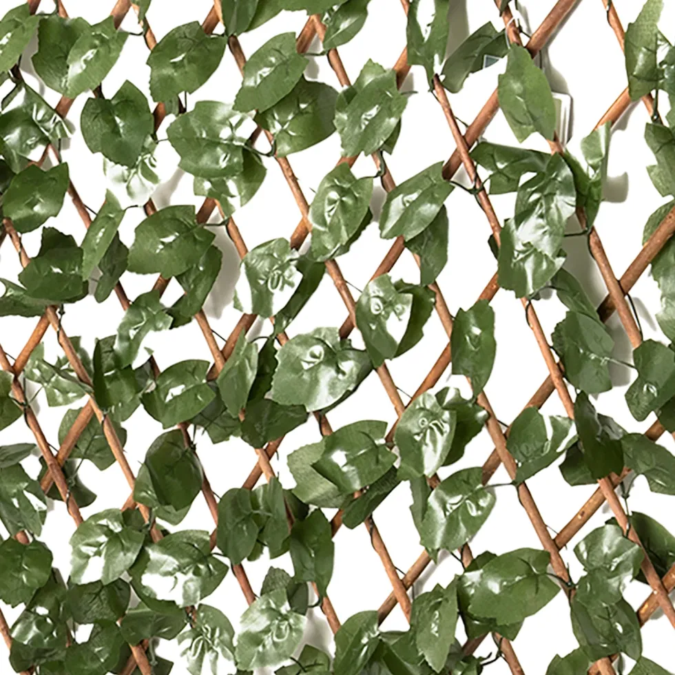 Siepe Artificiale Estensibile con Foglie di Acero h90x180 cm
