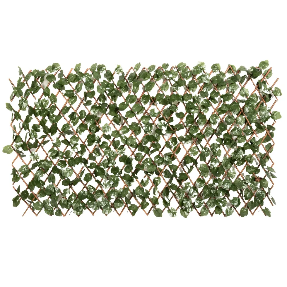 Siepe Artificiale Estensibile con Foglie di Acero h90x180 cm