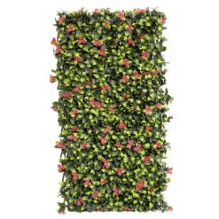 Siepe Artificiale Estensibile Foglie con Fiori h90x180 cm