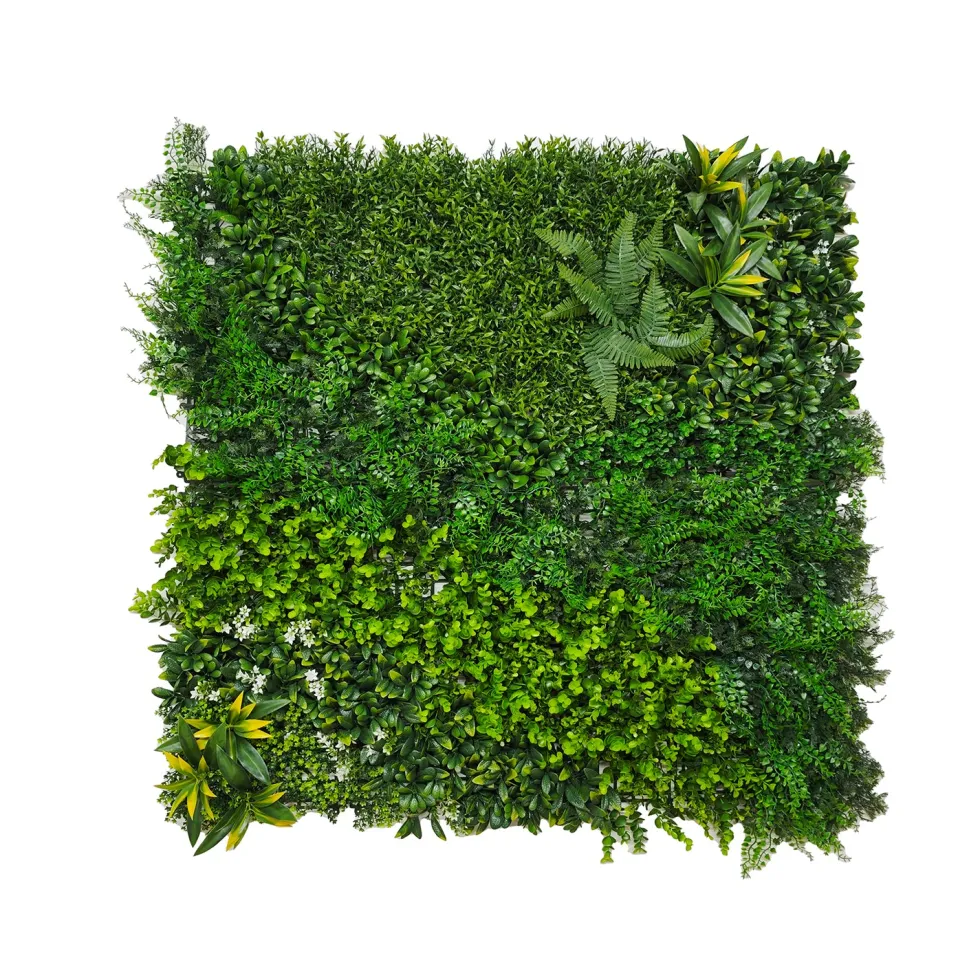 Siepe Sintetica a Pannelli per Parete Giardino Verticale 100x100 cm
