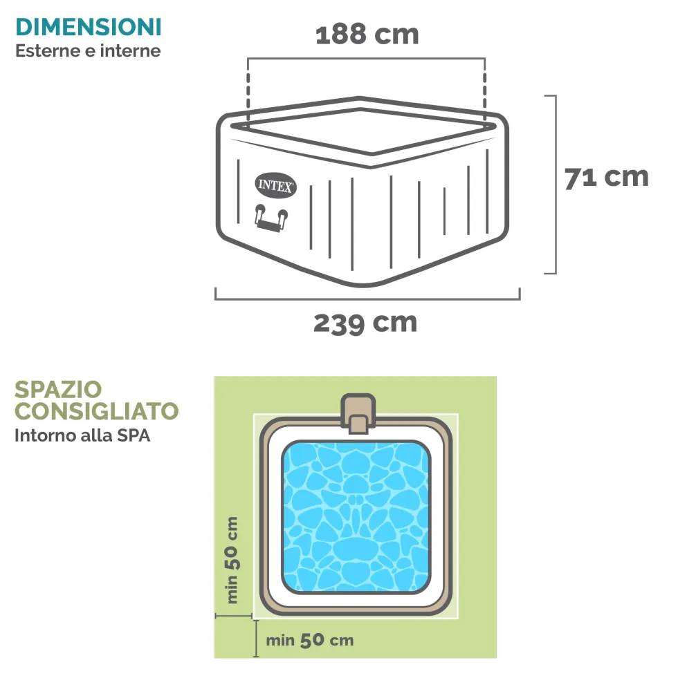 Spa Idromassaggio PureSpa™ Bubble Chevron Deluxe™ 6 Posti Effetto Rigato