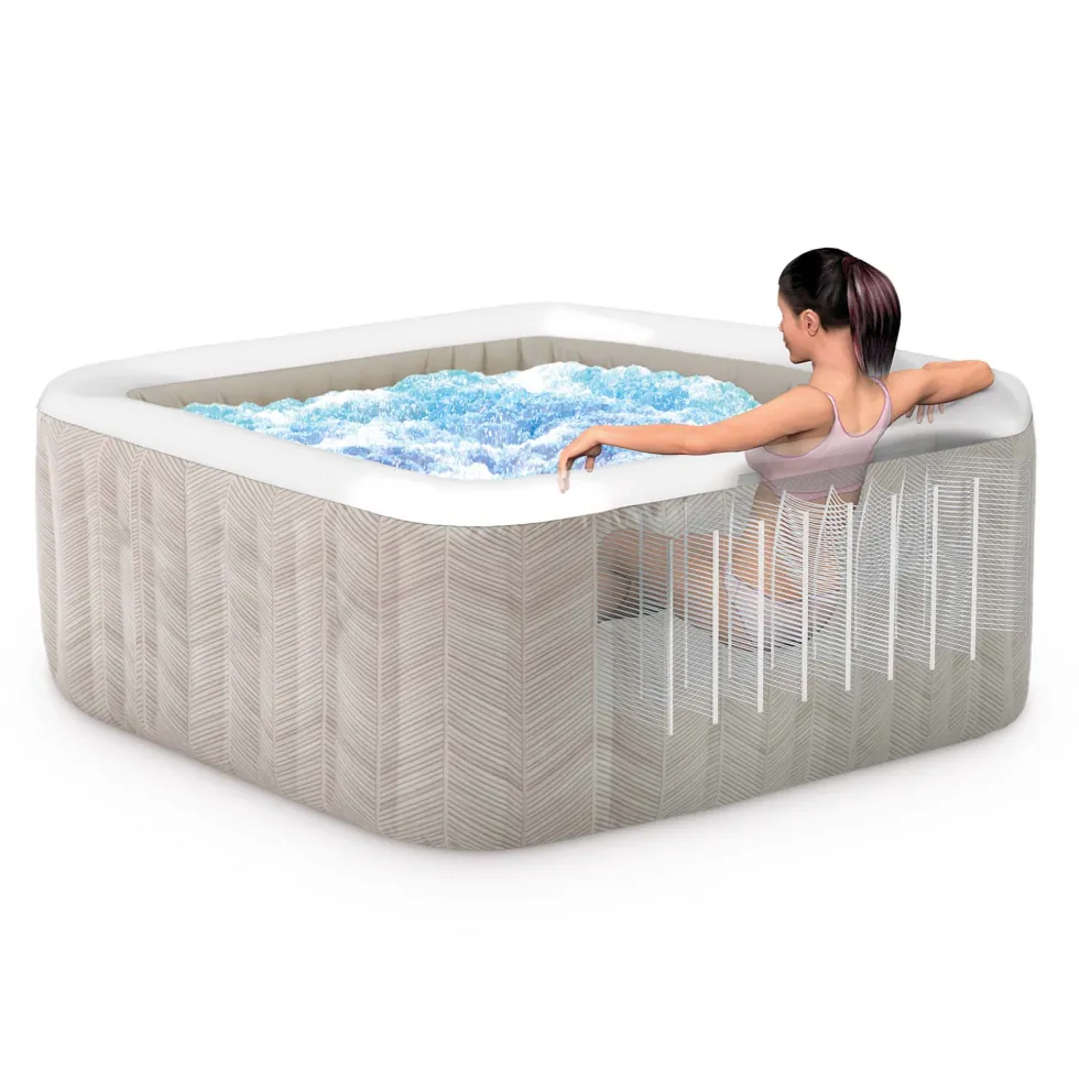 Spa Idromassaggio PureSpa™ Bubble Chevron Deluxe™ 6 Posti Effetto Rigato