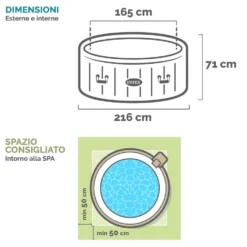 Spa Idromassaggio PureSpa™ Greywood Deluxe™ 6 Posti Grigio Effetto Legno