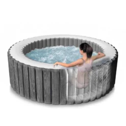 Spa Idromassaggio PureSpa™ Greywood Deluxe™ 6 Posti Grigio Effetto Legno