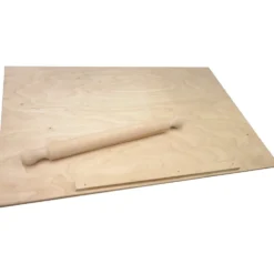 Spianatoia in Legno di Abete con Mattarello 85x50 cm